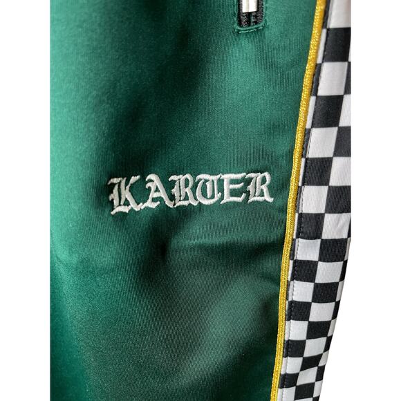 Karter Collection Checkered Track Jogger Athletic Pants 2XL Green - Picture 7 of 10